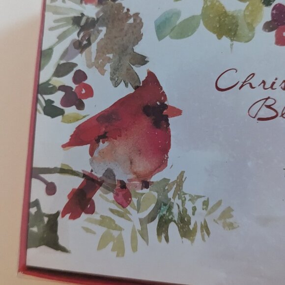 NWT 16 Watercolor Cardinal Holly American Greetings Christmas Cards Sealed Box - Picture 4 of 7